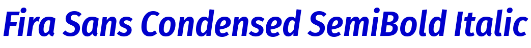 Fira Sans Condensed SemiBold Italic 字体
